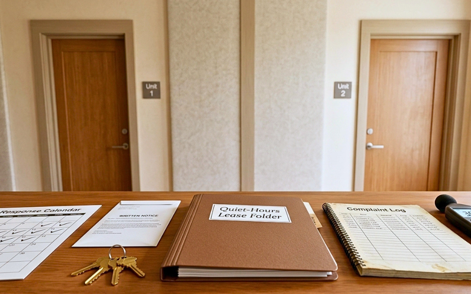 Noise complaint documents show fair lease resolution