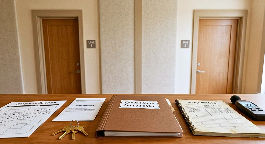 Noise complaint documents show fair lease resolution
