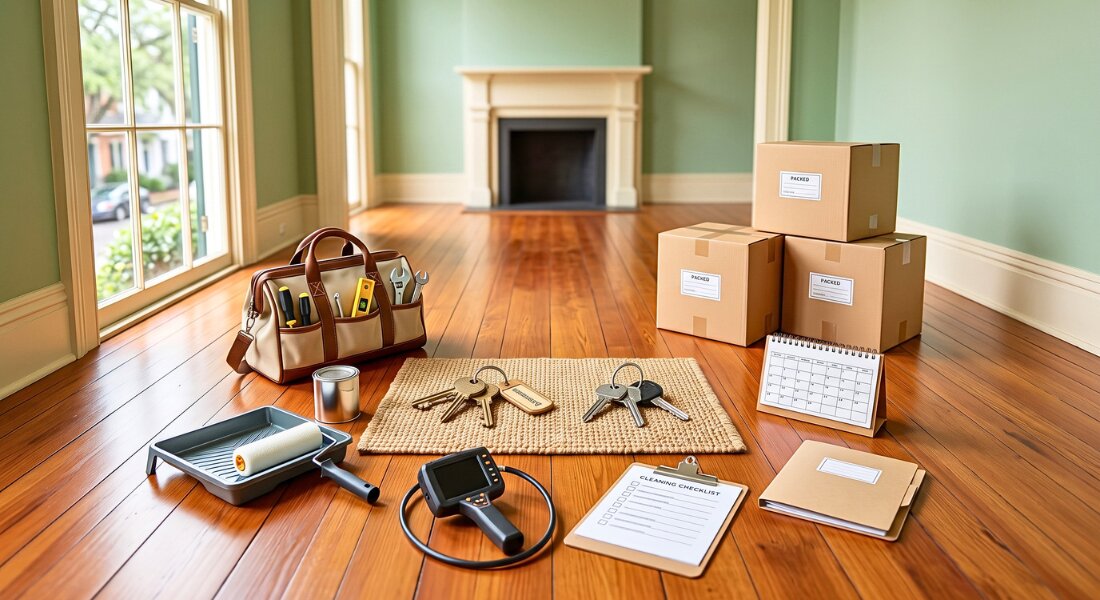 Rental transition setup shows smooth tenant turnover planning