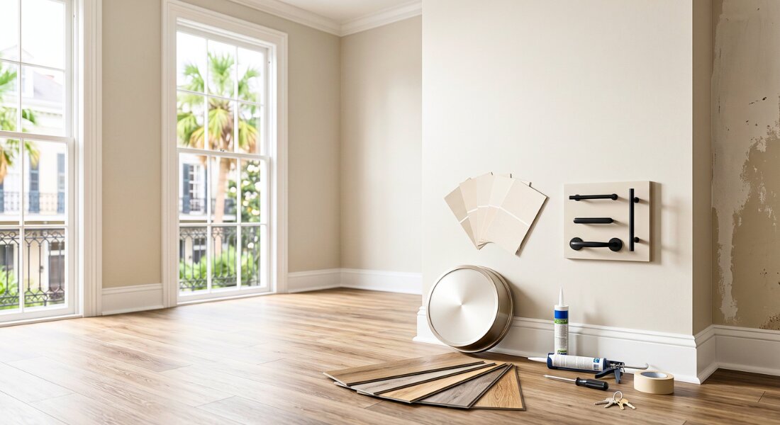 Updated rental room shows simple cosmetic improvements