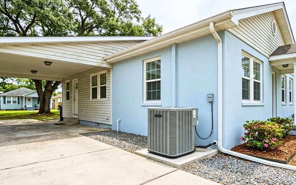 A clean rental home HVAC system prepared for preventive maintenance.