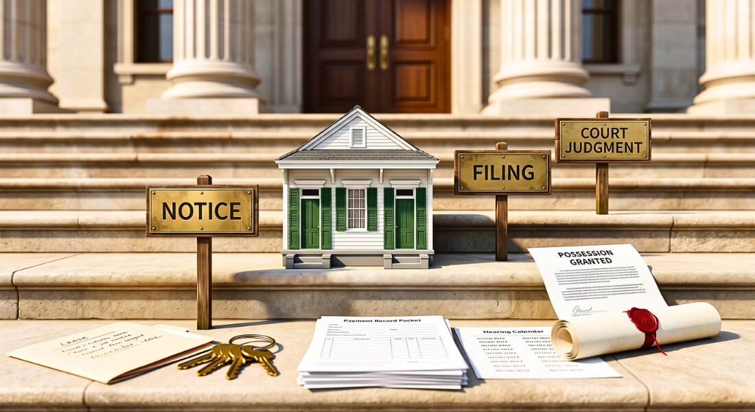 Eviction documents show legal steps for Louisiana landlords