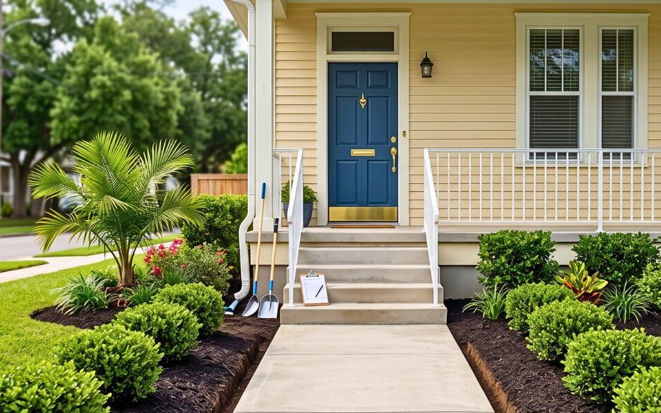 Clean rental exterior shows strong curb appeal maintenance